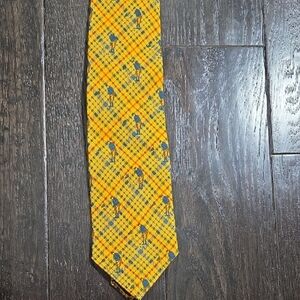 Roxy Men's Yellow Plaid Golf Tie